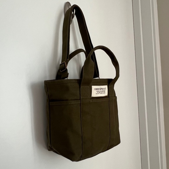 Sézane Mini Tote Bag in Chance Green - Picture 8 of 13